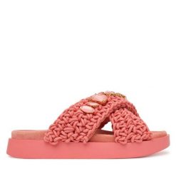 Klapki Inuikii. Czerwone klapki damskie Inuikii, bez wzorów, bez obcasa, bez zapięcia. Za 899.99 zł.