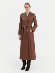 Bardot Płaszcz przejściowy 59899JB5 Brązowy Regular Fit. Brązowe płaszcze damskie Bardot, l, bez wzorów, ze skóry, bez kaptura. Za 1,019.00 zł.