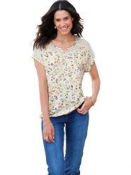 WITT WEIDEN Koszulka w kolorze beżowym rozmiar: 36. Brązowe bluzki damskie WITT WEIDEN, bez wzorów, z koronki, bez kołnierzyka, bez ramiączek. Za 56.66 zł.