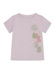 Guess T-Shirt K6GI05 K6YW4 Fioletowy Regular Fit. Fioletowe koszulki i t-shirty dziewczęce Guess, z aplikacjami, z bawełny, bez kołnierzyka, bez ramiączek. Za 74.99 zł.