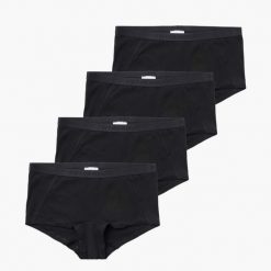Figi Typu Hipster Kobieta Swedemount Swedemount Hipster Cotton 4-pack. Czarne figi SWEDEMOUNT, bez wzorów, z bawełny. Za 89.99 zł.