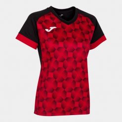 Koszulka do piłki nożnej damska Joma Supernova III. Czarne bluzki damskie Joma, s, bez wzorów, bez kołnierzyka, bez ramiączek. Za 38.99 zł.