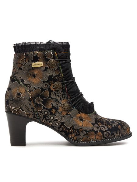 Laura Vita Trzewiki Elcodieo 224 Brązowy. Brązowe botki damskie LAURA VITA, ze skóry, bez obcasa, na słupku, bez zapięcia. Za 319.99 zł.