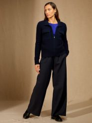 Perfect Cashmere Kaszmirowy kardigan "Sara" w kolorze granatowym rozmiar: XXL. Niebieskie kardigany damskie Perfect Cashmere, xxl, bez wzorów, z kaszmiru. Za 630.99 zł.