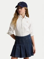 Polo Ralph Lauren Koszula 313929954004 Biały Regular Fit. Białe bluzki i koszule dziewczęce Polo Ralph Lauren, bez wzorów, z bawełny, bez kołnierzyka, bez ramiączek. Za 439.99 zł.