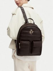 Beverly Hills Polo Club Plecak CWBEO-BHPC-C-024-10 Brązowy ciemny. Brązowe plecaki Beverly Hills Polo Club, bez wzorów, ze skóry. Za 229.99 zł.