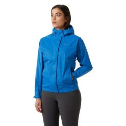 Kurtka przeciwdeszczowa damska Helly Hansen Loke. Niebieskie kurtki damskie Helly Hansen, s, bez wzorów, bez kaptura. W wyprzedaży za 376.15 zł.