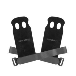 Skórki gimnastyczne do podnoszenia ciężarów Thorn Fit PRO. Czarne rękawiczki damskie THORN FIT, bez wzorów. W wyprzedaży za 25.94 zł.