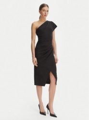 Rinascimento Sukienka koktajlowa CFC0127793003 Czarny Slim Fit. Czarne sukienki damskie Rinascimento, bez wzorów, z syntetyku, wizytowe, bez ramiączek. Za 589.99 zł.