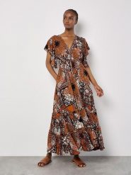 Apricot Sukienka w kolorze jasnobrązowym rozmiar: S. Brązowe sukienki damskie Apricot, bez wzorów, z wiskozy, bez ramiączek. Za 108.99 zł.