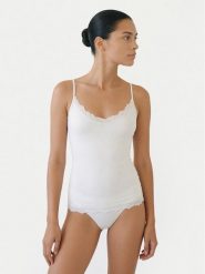 Ysabel Mora Podkoszulek 19459 Kremowy Slim Fit. Białe koszule nocne i halki ysabel mora, bez wzorów, z wiskozy, bez ramiączek. Za 109.99 zł.