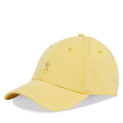 Czapka z daszkiem Tommy Hilfiger. Żółte czapki z daszkiem damskie Tommy Hilfiger, bez wzorów. Za 119.99 zł.