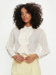 Dixie Koszula C239J017A Écru Regular Fit. Koszule damskie Dixie, m, bez wzorów, z bawełny, bez kołnierzyka, bez ramiączek. Za 289.99 zł.