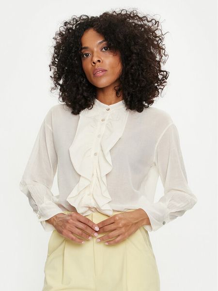 Dixie Koszula C239J017A Écru Regular Fit. Koszule damskie Dixie, m, bez wzorów, z bawełny, bez kołnierzyka, bez ramiączek. Za 209.99 zł.