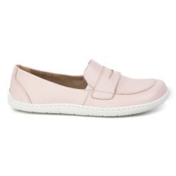 Olivier Barefoot Eleganckie Damskie minimalistyczne mokasyny skórzane 1280 pudrowy róż różowe. Czerwone mokasyny damskie z materiału, bez obcasa. Za 468.83 zł.