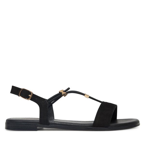 Sandały Lasocki. Brązowe sandały damskie Lasocki, bez wzorów, bez obcasa, na słupku, bez zapięcia. Za 199.99 zł.