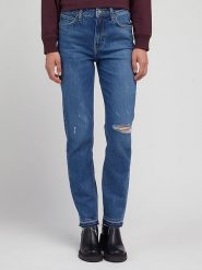 Lee Dżinsy - Slim fit - w kolorze niebieskim rozmiar: W28/L33. Niebieskie jeansy damskie Lee, z podwyższonym stanem. Za 144.92 zł.