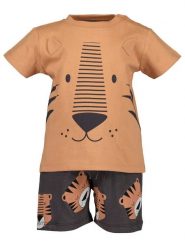Blue Seven Komplet 2 t-shirtów i spodenek 939014 X Pomarańczowy Regular Fit. Brązowe t-shirty i koszulki chłopięce Blue Seven, bez wzorów, z bawełny, bez kołnierzyka, bez ramiączek. Za 99.99 zł.