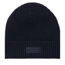 Czapka Calvin Klein. Niebieskie czapki damskie Calvin Klein, na zimę, bez wzorów. Za 169.99 zł.