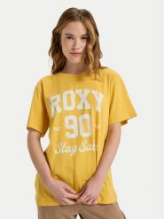 Roxy T-Shirt Hangloose The Sky ERJZT06020 Żółty Regular Fit. Żółte t-shirty damskie Roxy, m, bez wzorów, z bawełny, bez kołnierzyka. Za 109.99 zł.
