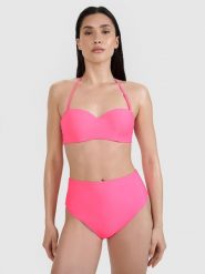 4F Góra od bikini damska - różowa XXL. Czerwone bikini 4F, bez wzorów, z elastanu. W wyprzedaży za 39.99 zł.