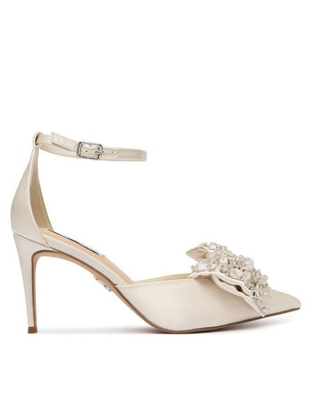 Steve Madden Szpilki Lumma 11005017 Écru. Białe szpilki damskie Steve Madden, bez wzorów, z materiału, bez obcasa, na szpilce, bez zapięcia. Za 486.99 zł.