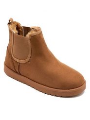 C'M Botki w kolorze karmelowym rozmiar: 41. Brązowe botki damskie C'M, z materiału, bez obcasa, bez zapięcia. Za 109.26 zł.
