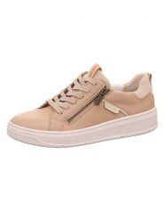 Legero Skórzane sneakersy "Rejoise" w kolorze beżowym rozmiar: 42. Brązowe obuwie sportowe damskie Legero, bez zapięcia. Za 355.45 zł.