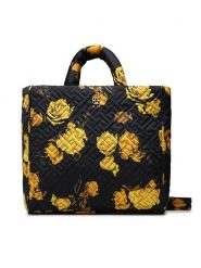Tommy Hilfiger Torebka Flow Tote Floral AW0AW14380 Czarny. Czarne torebki klasyczne damskie Tommy Hilfiger, z materiału, bez dodatków. Za 539.99 zł.