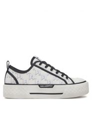 KARL LAGERFELD Trampki Kampus Max III KL60615 Biały. Białe trampki damskie KARL LAGERFELD, bez wzorów, z materiału, bez zapięcia. Za 459.99 zł.