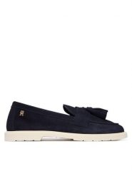 Tommy Hilfiger Mokasyny Light Suede Tassel Loafer FW0FW09285 Granatowy. Niebieskie mokasyny damskie Tommy Hilfiger, ze skóry, bez obcasa. Za 529.99 zł.