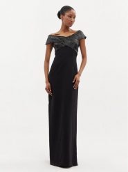 Just Cavalli Sukienka wieczorowa 76PAO904 Czarny Regular Fit. Czarne sukienki damskie Just Cavalli, bez wzorów, z syntetyku, wizytowe, bez ramiączek. Za 959.99 zł.