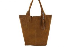 Shopper bag skórzany BARBERINI'S j. brązowy 375/8-12. Brązowe shopper bag Barberinis, bez wzorów, ze skóry, bez dodatków. Za 199.99 zł.