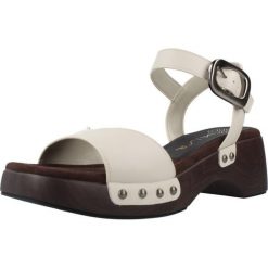 Sandały UNISA INCA GRA Biały. Białe sandały damskie Unisa, bez wzorów, ze skóry, bez obcasa, bez zapięcia. Za 353.99 zł.