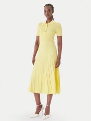 MICHAEL Michael Kors Sukienka dzianinowa MT5834F33D Żółty Regular Fit. Żółte sukienki damskie MICHAEL Michael Kors, bez wzorów, z dzianiny, bez ramiączek. Za 1,229.00 zł.
