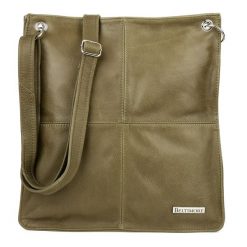 Oliwkowa damska skórzana na ramię torebka Beltimore skóra 972. Zielone torebki klasyczne damskie ze skóry, na ramię, bez dodatków. Za 219.99 zł.