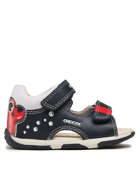 Geox Sandały B Sandal Tapuz Boy B350XB08510C0735 Granatowy. Niebieskie sandały chłopięce Geox, z materiału, bez zapięcia. Za 279.99 zł.