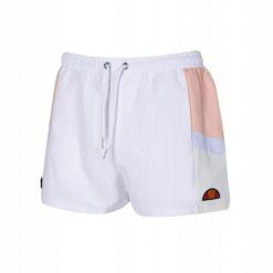 SPODENKI DAMSKIE SZORTY ELLESSE KRÓTKIE KOLOR BIAŁY. Białe spodenki sportowe damskie Ellesse, na lato, l, bez wzorów, z materiału, do biegania. Za 116.36 zł.