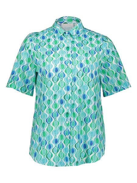 Eterna Koszula - Regular fit - w kolorze turkusowo-zielonym rozmiar: 40. Niebieskie koszule damskie Eterna, bez wzorów, z bawełny, bez kołnierzyka, bez ramiączek. Za 91.56 zł.