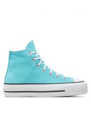 Converse Trampki Chuck Taylor All Star Lift A07570C Niebieski. Niebieskie trampki damskie Converse, bez wzorów, z materiału, bez zapięcia. Za 309.99 zł.