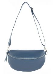 Zwillingsherz Skórzana saszetka "Crossbody" w kolorze niebieskim - 23 x 14 cm rozmiar: onesize. Niebieskie nerki i saszetki damskie Zwillingsherz, bez wzorów, z materiału. Za 167.28 zł.