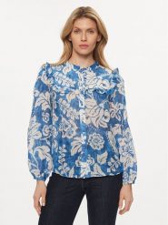 Luisa Spagnoli Koszula Bacca 540789 Niebieski Regular Fit. Niebieskie koszule damskie Luisa Spagnoli, xl, bez wzorów, bez kołnierzyka, bez ramiączek. Za 629.99 zł.
