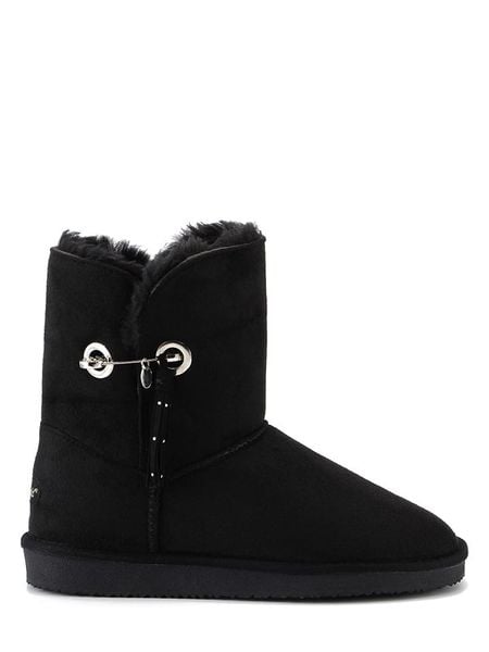 Blackfield Botki zimowe "Clair" w kolorze czarnym rozmiar: 38. Czarne botki damskie Blackfield, na zimę, z materiału, z okrągłym noskiem, bez obcasa, bez zapięcia. Za 95.69 zł.