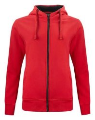 Clique Classic Hoody Full Zip Women - Damska bluza z kapturem na zamek. Czerwone bluzy damskie CLIQUE, s, bez wzorów, z bawełny, z kapturem. Za 337.15 zł.
