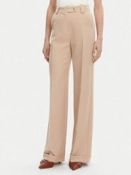 Maryley Spodnie materiałowe 25EB537/M26/43PG Beżowy Regular Fit. Brązowe spodnie materiałowe damskie Maryley, bez wzorów, z materiału. Za 149.99 zł.