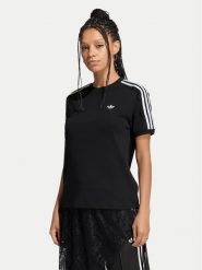 Adidas T-Shirt Lace 3 Stripes LG4263 Czarny Regular Fit. Czarne t-shirty damskie Adidas, xl, bez wzorów, z bawełny, bez kołnierzyka. Za 179.99 zł.