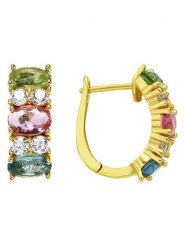 Luxenter Kolczyki-kreole z cyrkoniami rozmiar: onesize. Żółte kolczyki damskie Luxenter, z cyrkonią, srebrne. Za 130.99 zł.