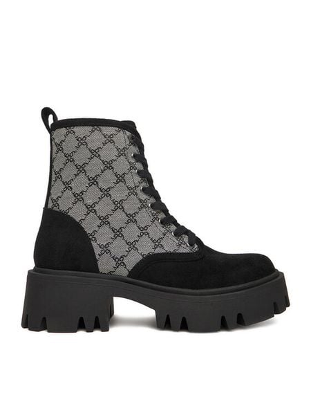 Nine West Trzewiki CEO-MALAK-01 Szary. Szare botki damskie Nine West, z materiału, bez obcasa, na płaskiej podeszwie, bez zapięcia. Za 329.99 zł.