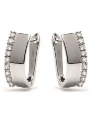 Luxenter Srebrne kolczyki z cyrkoniami rozmiar: onesize. Szare kolczyki damskie Luxenter, z cyrkonią, srebrne. Za 217.99 zł.