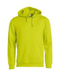 Clique Basic Hoody unisex - bluza z kapturem, visibility green. Zielone bluzy damskie CLIQUE, l, bez wzorów, z bawełny, z kapturem. Za 173.55 zł.